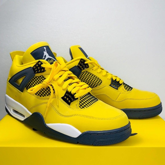 NIKE AIR JORDAN 4 Retro CT8527-700 Lightning Yellow Shoes - Men’s 12 main image 9